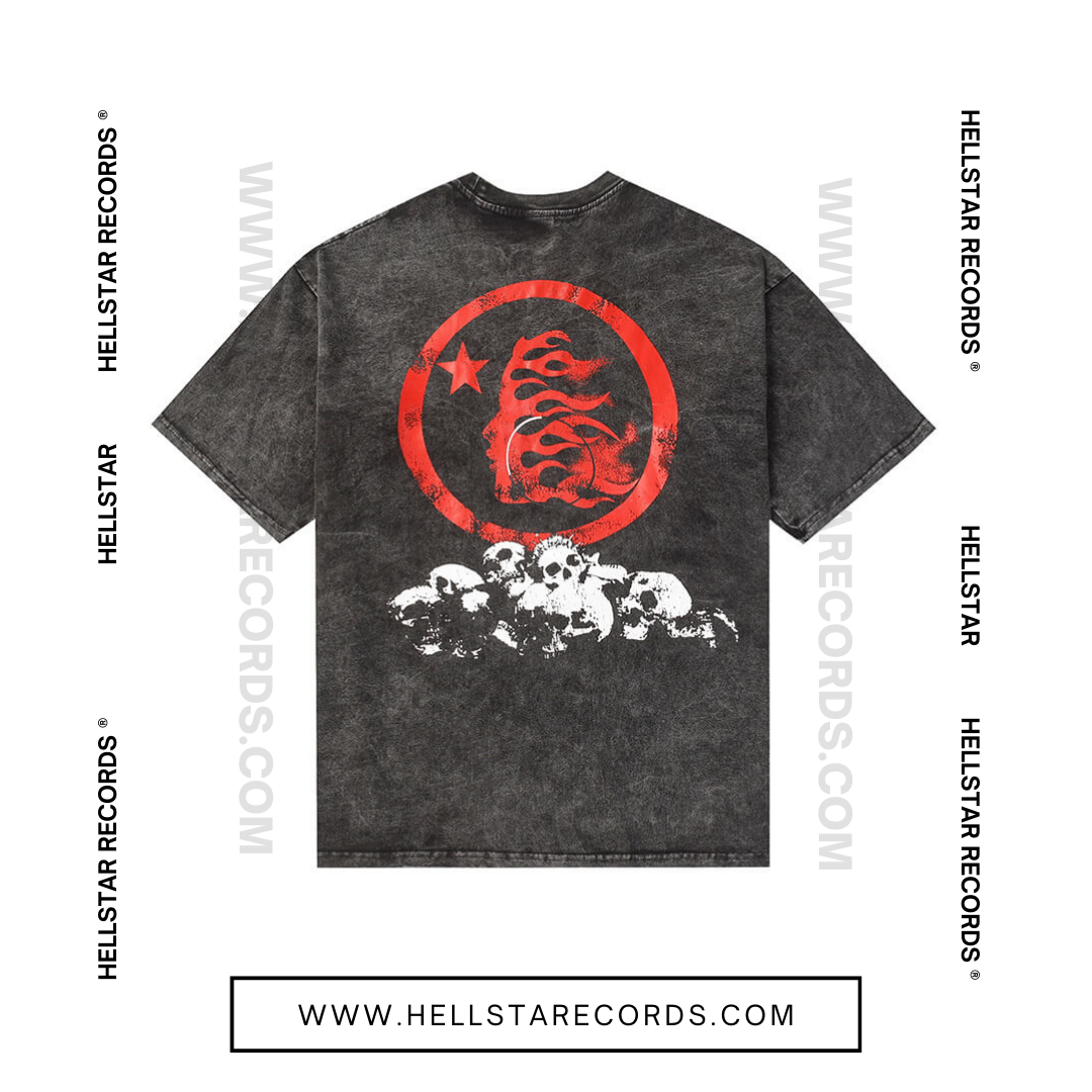 Back view of the Hellstar Crowned Skull T-shirt with bold Hellstar logo