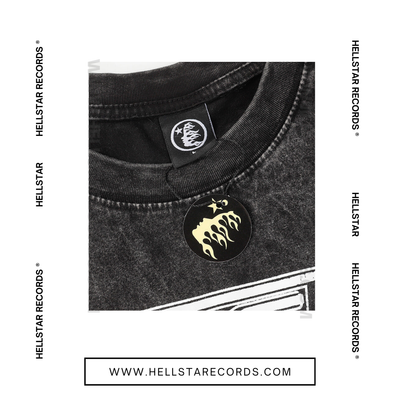 CloseUp of Hellstar Rage Tee featuring bold face graphic and "Heaven Sounds Like" text.