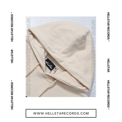 Closeup Hellstar Sports Beat Us! Hoodie by Hellstar Studios Cream