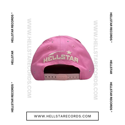 Hellstar Pink Rhinestone Snapback Hat - Back View