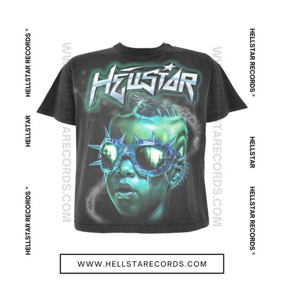 Hellstar The Future T-Shirt - Black with Neon Design